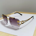 Hiking High Quality Double Bridge Anti Light Glasses Women Square Large Frame Metal Eyewear Fashion Gradient Color Shades UV400.
