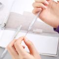 5 Pcs/Set Mechanical Pencil White Simple Automatic Pen 0.5/0.7mm for Students School Supplies Office Accessories Stationery. 