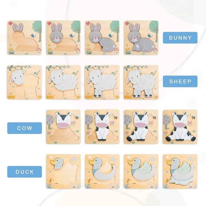 3D%20Wooden%20Cartoon%20Animals%20Cognitive%20Puzzles%20For%20Kids%20Children's%20Wooden%20Puzzles%20Toys%20Colors%20Shapes%20Baby%20Educational%20Toys%20Game%20-%20Image%203