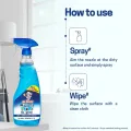 Mr. Brasso Glass & Household Cleaner Spray 500ml with Ultra Shine Formula for TV, Electronics, Fridge, Laminated Furniture, Mirror, Car Windshield. 