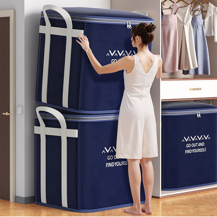 【Hot ticket】 Extra Large Handle Clothes Storage Bag Organizer with Reinforced Handle for Blanket Comforters Bed Sheets Pillows