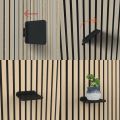 Heavy-duty minimalist acoustic panel bracket tray, no-drill installation organizer for soundproof panels, multifunctional storag. 