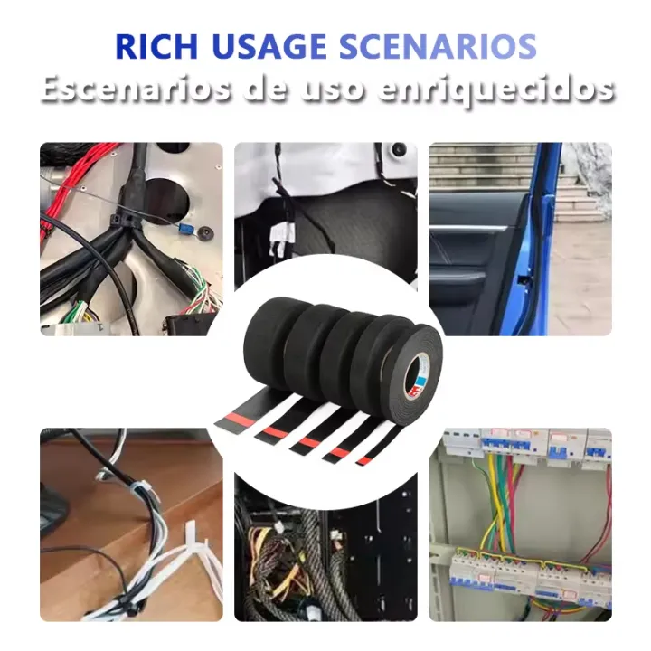 iLMH%20High%20Temperature%20Wire%20Harness%20Cloth%20Tape%20Automotive%20Cable%20Loom%20Heatproof%20Fabric%20Adhesive%20Tape,%20Engine%20Electrical%20Insulation%20-%20Image%206