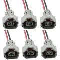 6x Female Fuel Injector Connector Plug Pigtail Harness Kit For Toyota For Audi For Denso.