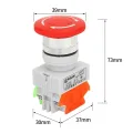 Switch emergency stop button mushroom head emergency stop button switch 22mm lay37. 