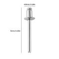 50pcs Open End Rivets Aluminum Decoration Pull Nail 2.4mm/3.2mm/4mm/4.8mm Lightweight Corrosion-resistant for DIY Accessories. 