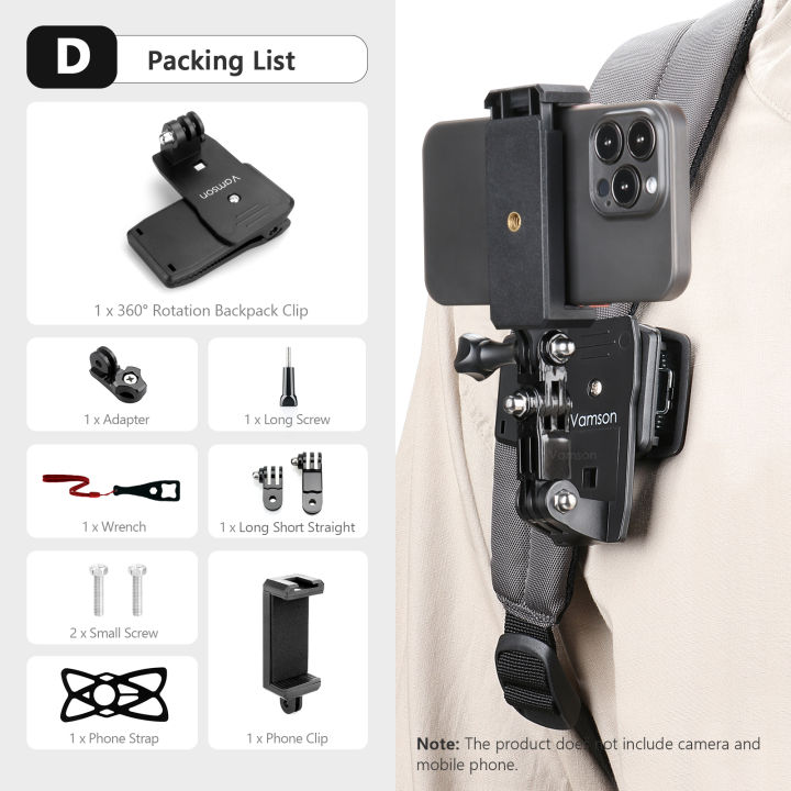 Vamson%20Backpack%20Clip%20for%20Insta360%20x3%20for%C2%A0%20Hero%2011%2010%209%20Camera%20360%C3%82%C2%B0%20Rotate%20Shoulder%20Belt%20Mount%20Accessories%20for%C2%A0%20Action%20-%20Image%208