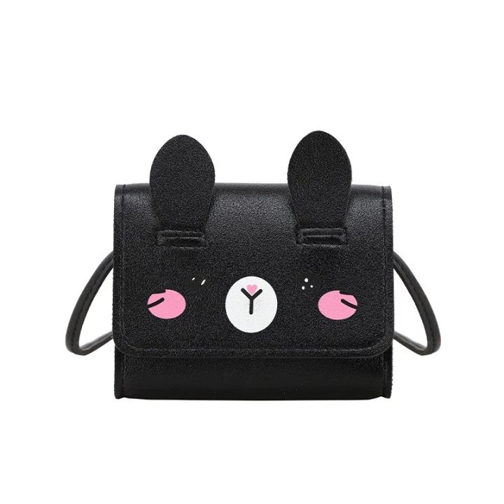 Womens Mini Cartoon Small Square Bag Cute Cat Shaped Shoulder Bag Simple Crossbody Bag