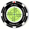 1pc High-Precision Golf Ball Marker with Green Reading Aid, Hat Clip - Target Design (Up Hill/Down Hill/Breaks Left/Right).