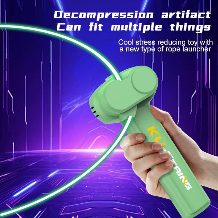 Kids Launcher Loop Rope Toy Rope Launcher Zip String Handheld Adjustable Speed Luminous Rope Lasso Kids Adult Fun Game Toys