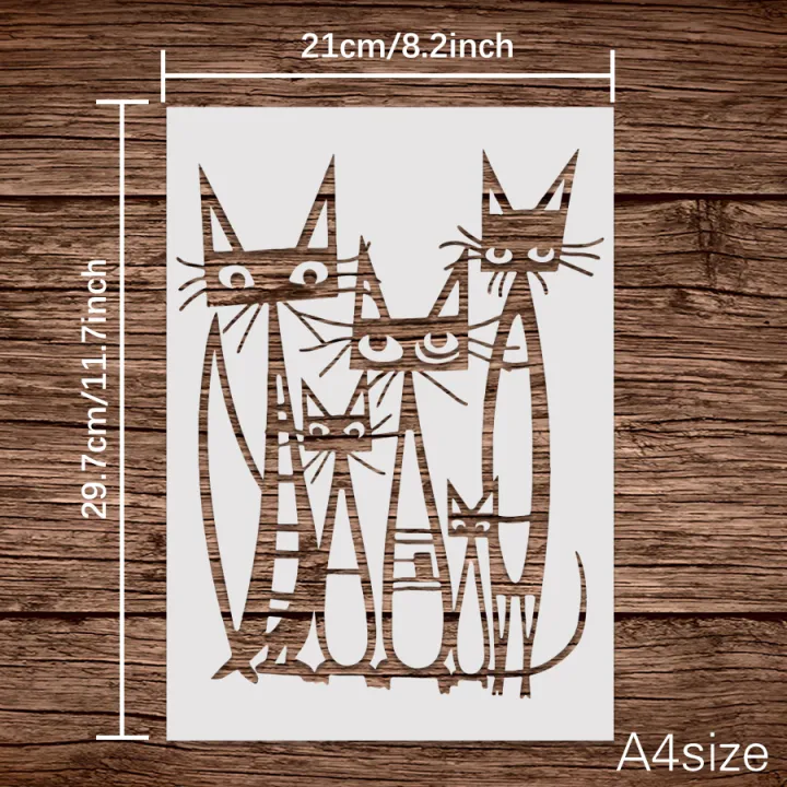 1Pcs%20A4%20Cat%20Stencils%20-%20Reusable%20Stencil%20Templates%20for%20DIY%20Home%20Decor,%20Crafts,%20and%20Art%20Projects%20-%20Image%202