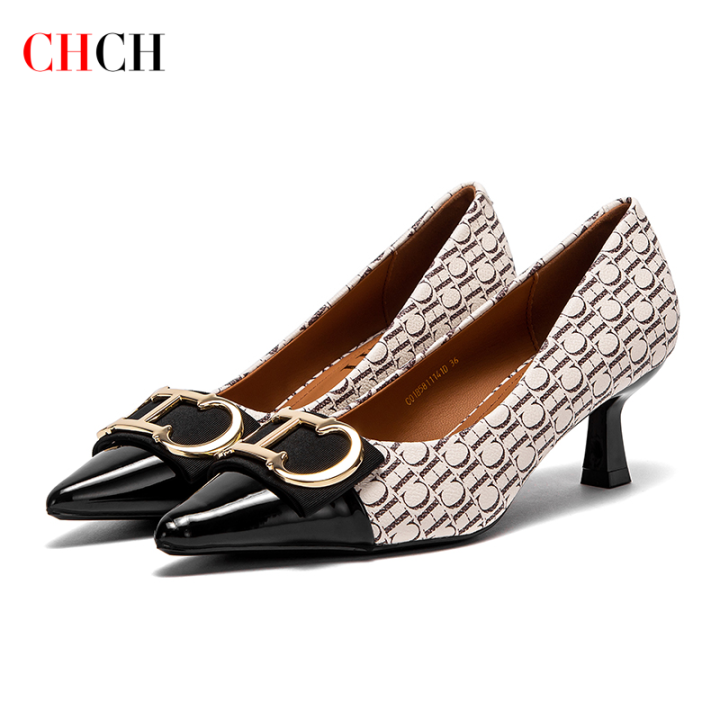CHCH%20Women's%20High%20Heels%20New%204cm%20Black%20Simple%20Business%20Women's%20Shoes%20Evening%20Party%20-%20Image%204