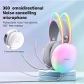 WESTPOINT Gaming Headphones WP-205 USB Headset with Mic, RGB Rainbow Backlit Virtual 7.1 Surround Sound Soft Memory Foam Earmuffs, Wired Headset for PC Laptop Desktop White. 