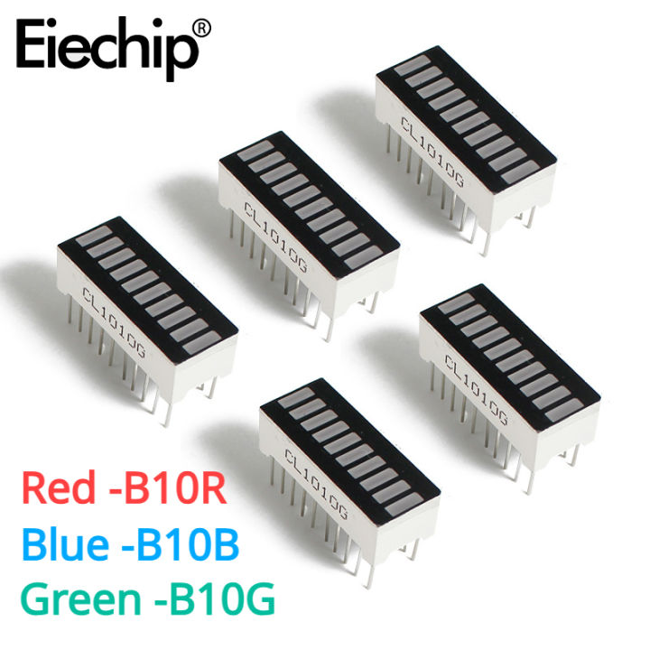 5/10PCS LED Display Module 10 Segment Bar Graph Ultra Bright Red Green Blue Yellow-green Colors Multi-color Bar-Graph Module DIY