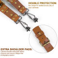 Dual Camera Strap Double Camera Harness Adjustable Leather Camera Straps Universal Camera Shoulder Strap for DSLR/SLR Cameras. 