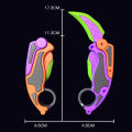 New 3D Printed Gravity Claw Knife Toy Stress Relief Butterfly Fidget Hand Gripper Sensory Toy Folding Claw Knife Radish for . 
