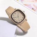 Fashion Simple Arabic Digital Surface Silicone Strap Women Quartz Watch. 