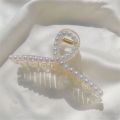 YS00168/---4pcs Large Shark Clip Hair Accessories Temperament Versatile Simple And Generous Fashionable Gentle Pearl Grab Clip. 