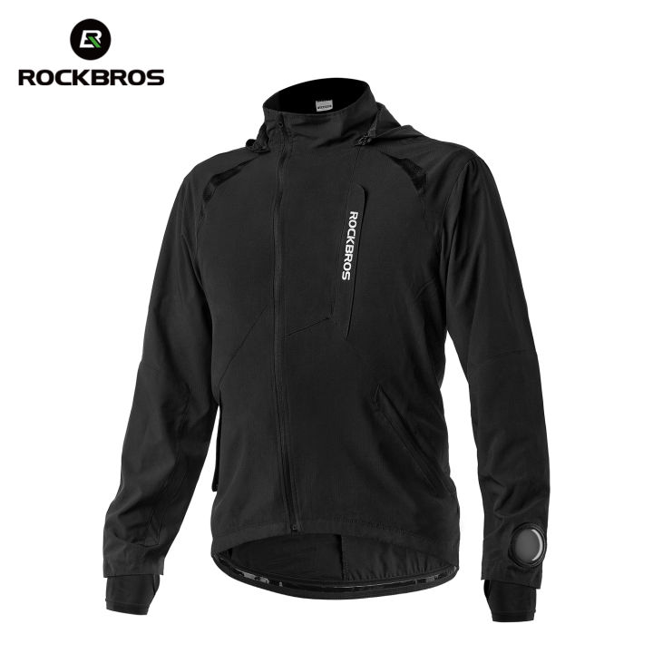 ROCKBROS Men Cycling Jackets Spring Summer Breathable Quick Dry Bike Hooded Jacket MTB Road Sports Cycling Tops Coat Windbreak