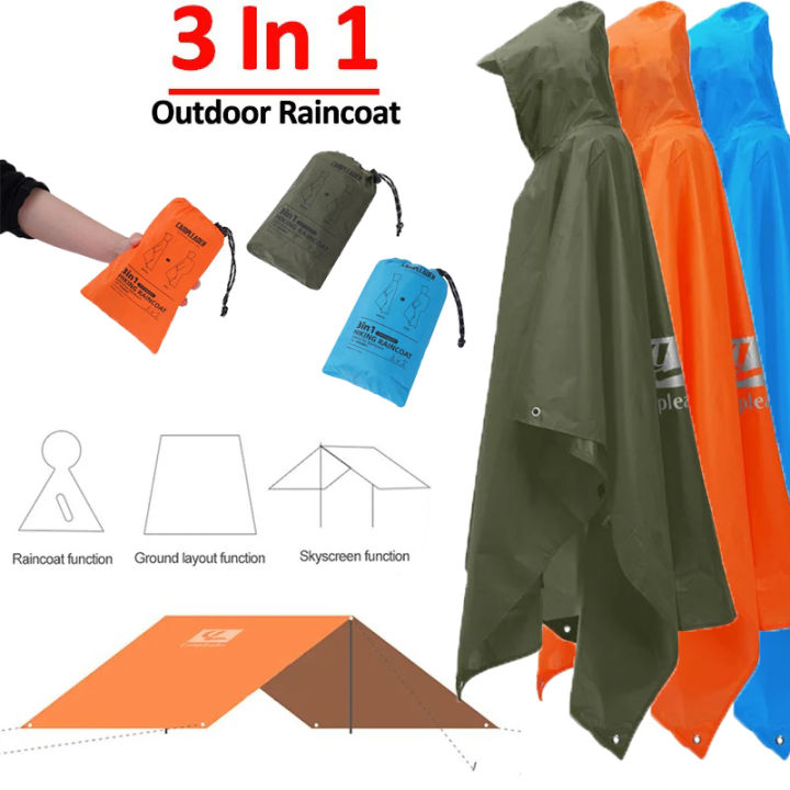 Outdoor%203%20In%201%20Raincoat%20Hooded%20Sleeve%20Long%20Waterproof%20Rain%20Poncho%20Motorcycle%20Rain%20Cover%20Camping%20Hiking%20Travel%20Rainwear%20Tent%20%EF%BB%BF%20-%20Image%202