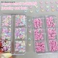 6 Grid Small Butterfly Nail Charms 6*5mm 3d Resin Colorful Butterfly Nail Art Flat-Back Butterfly Nail Parts. 