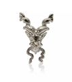 Markhor brooch silver black colour, Markhoor brooch badge , ISI symbol in black golden silver metal. 