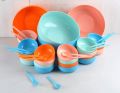 19 PCS of Custard Set Pure Plastic Nice and Beautiful Colour. 