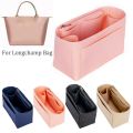 Felt Insert Liner Purse Organiser Pouch Handbag Tote Internal Organizer Bag with Pockets, Dustproof Felt Liner for Longchamp Bag.