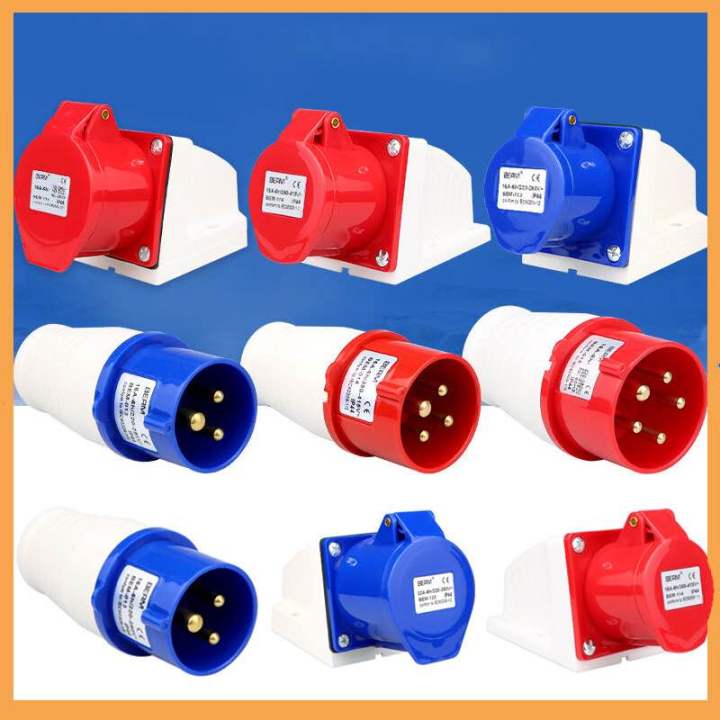 IP44 Industrial Plug and Socket Waterproof Connector 3PIN 16A ...