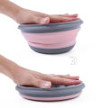 Portable Folding Lunch Box Bowl Sets Silicone 3Pcs/Set Food Container Outdoor Camping Tableware Set Foldable Salad Bowl with Lid.