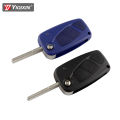 YIQIXIN Folding Remote Car Key Shell Cover For Fiat 500 Punto Ducato Stilo Panda EVO Bravo Doblo Qubo Idea 3 Button Black Blue.