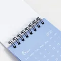 Mini Calendar for 2024-2025, Morandi Desktop Ornament, Creative Coil Calendar Plan Book. 