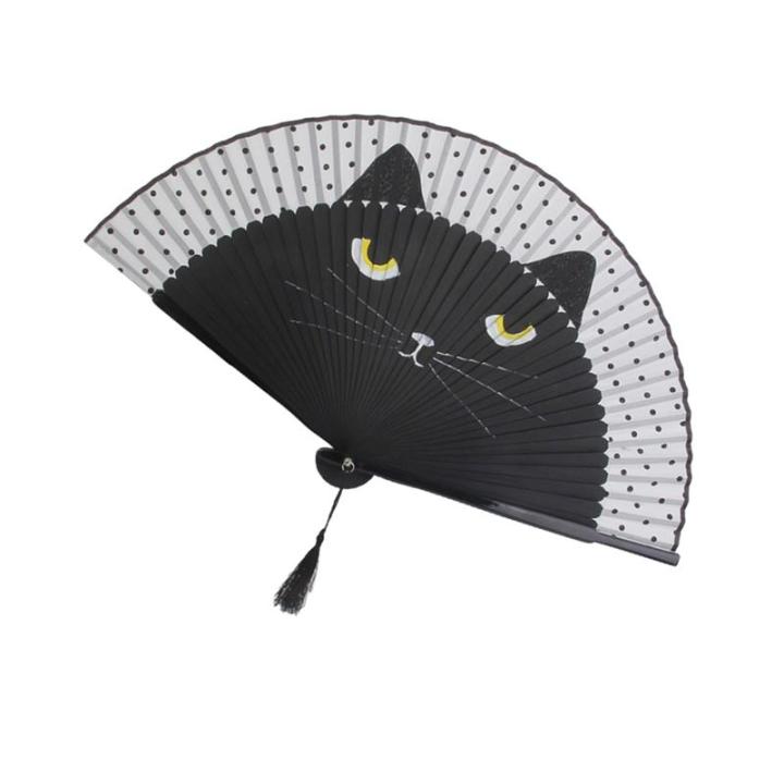 Cat%20Chinese%20Cartoon%20Silk%20Fashionable%20Japan%20style%20Hand%20Fans%20Popular%20Lovely%20Kitty%20fan%20Handheld%20Folding%20Women%20Girls%20show%20Fans%20-%20Image%205