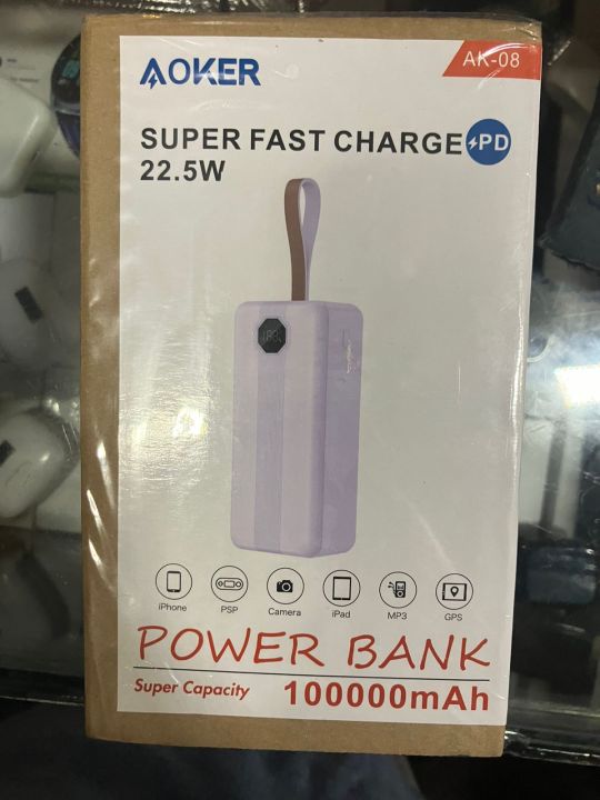 Aoker SUPER FAST CHARGING 100000 MAH POWER BANK