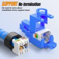 AMPCOM RJ45 Connectors Modular Plug, Cat6 Cat6A UTP Stecker Network Toolless Connector Ethernet Plugs Cable Internet Tools Free. 