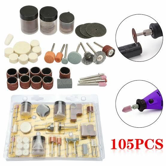 105 Pcs Mini Drill/ Die Grinder Accessories Kit