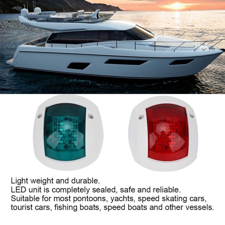 2pcs%20Boat%20LED%20Sidelight%20IP66%20Waterproof%20Navigation%20Light%20High%20Brightness%20Signal%20Lamp%20For%20Marine%20Yacht%20DC12V-24V%203W%20-%20Image%206