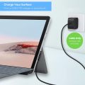 15V 3A Type C Power Supply Charger Adapter USB C PD Charging Cable for Microsoft Surface Pro 8/7/6/5/4/3 Laptop Book 3/2/1 GO. 
