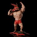 18cm Big Muscle Gunpla EVA Unit 01 LED Light Up Bodybuilding Statue RX-78 Zaku Sazabi Nu Yuanzu Action Figures Boys Toy . 