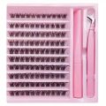 DIY Lash Extension Kit Lash Clusters With Bond Cluster Lashes Wispy D Curling False Eyelash Clusters With Tweezers. 