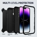 3In1 Armor Otter Case for IPhone 14 13 12 11 15 Pro Max Xr Xsmax X SE 6 7 8 Plus Heavy Shockproof PC+TPU Rugged Case Belt Clip.