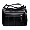 Ladies Shoulder Bag Multi-layer Soft Leather Lady Fashion Simple Shoulder Messenger Bag Large-capacity Crossbody Bag. 