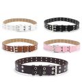 Children Punk Children PU Leather Belt Double Holes Metal Pin Buckle Waist Strap Casual Jeans Dress Decoration Belt. 