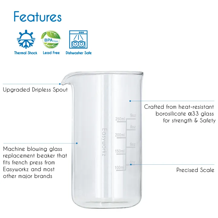 Easyworkz%20Borosilicate%20Glass%20Replacement%20Beaker%20for%20%20French%20Press%20Coffee%20Maker%20-%20Image%205