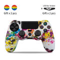 Silicone Rubber Case Cover For SONY Playstation 4 PS4 Controller Protection Skin For PS4 Pro Slim Gamepad Controle Thumb Grips. 