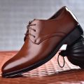 Men's Shoes Black Leather Formal Shoes for Men Oxfords Male Wedding Party Office Business Shoe Man zapatos de hombre Plus Size. 
