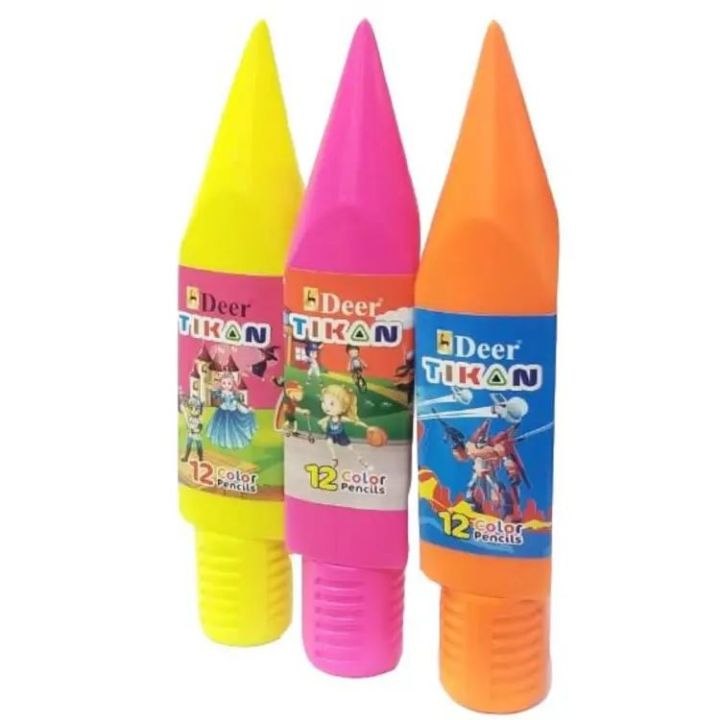 Deer Tikan Color Pencils Box Full 12 colors