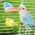 2/4 Pcs Pet Bird Food Holder Parrot Fruits Vegetables Clip Bracket Cuttlefish Bone Feeder Device Clamp Bird Cage Accessories.