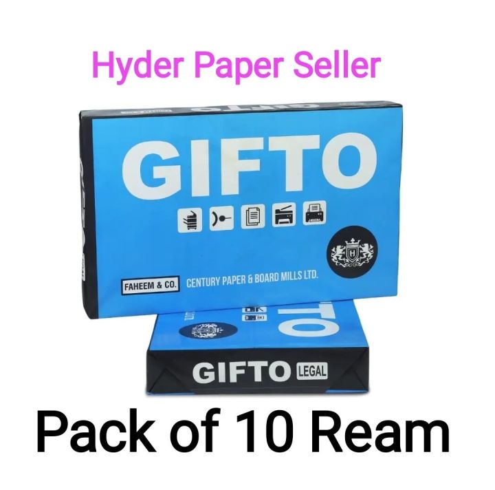 Gifto Paper 70 Gsm A4 Size -10 Ream-5000 Sheets