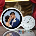 LED Magic Mirror Photo Frame with Digital Clock and Cable 16.5cm ABS Lens. 